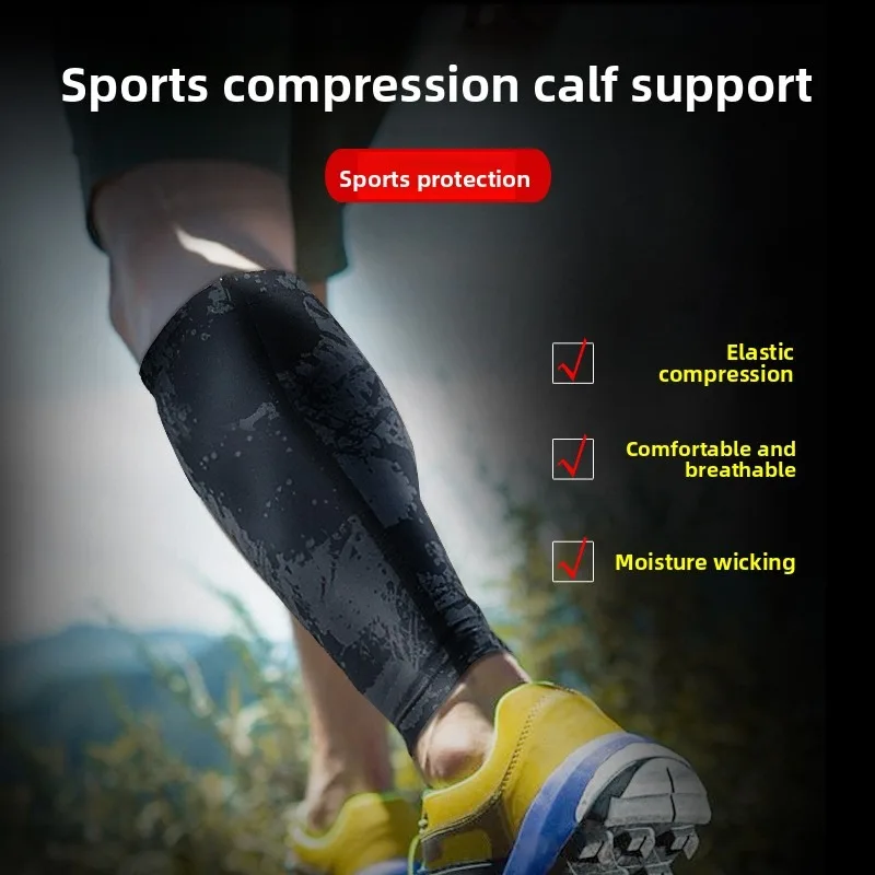Men Women Sports Calf Sleeves Breathable Compression Knee Pads Support Socks for Outdoor Football Basketball Mountaineering