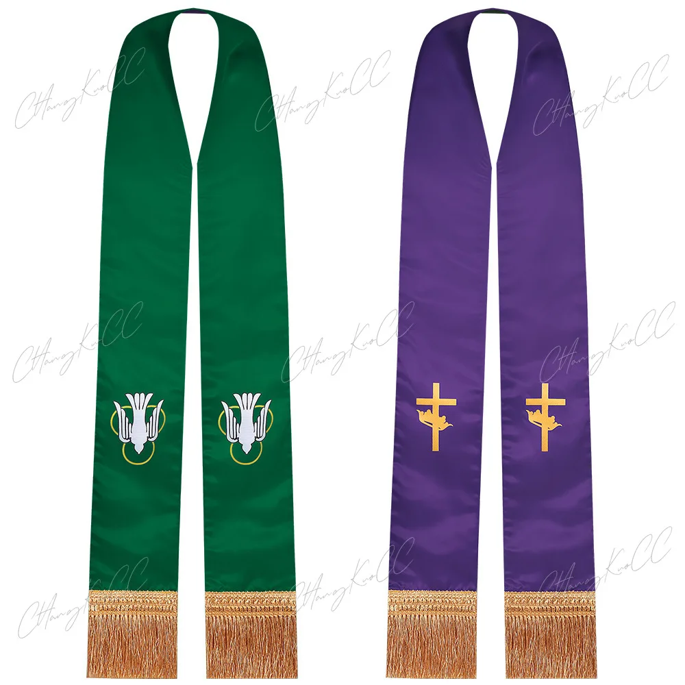 

Двусторонняя церковная мантия для костюма священника, религиозная шаль для Хэллоуина и сакральных обрядов