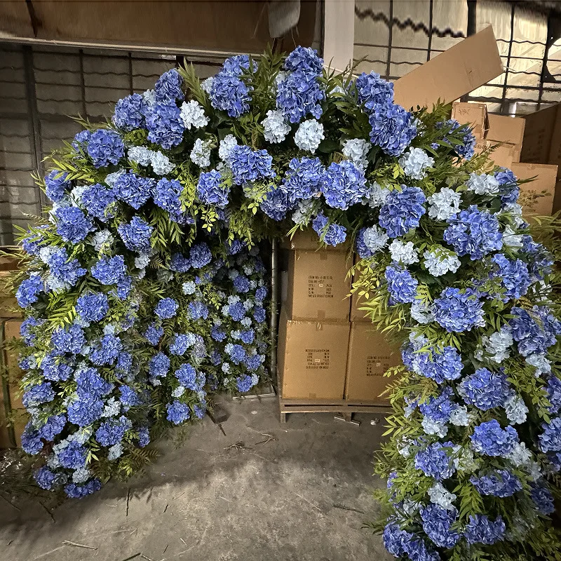 

Simulation hydrangea wedding flower arch background