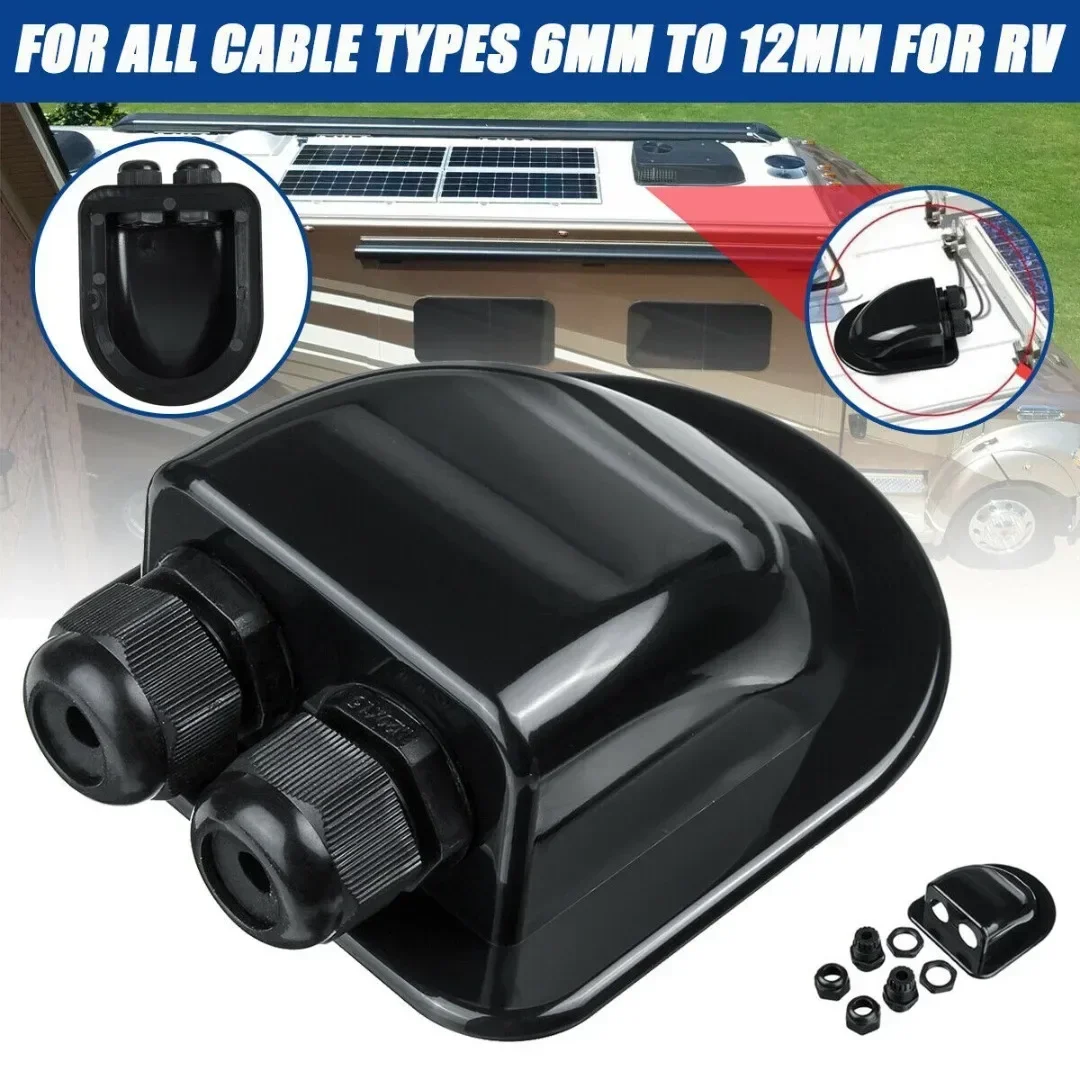1/2 Wire Entry Motorhome Junction Box Car Camper Accessory Waterproof Roof Solar Cable RV Junction Box Caravan Accessories
