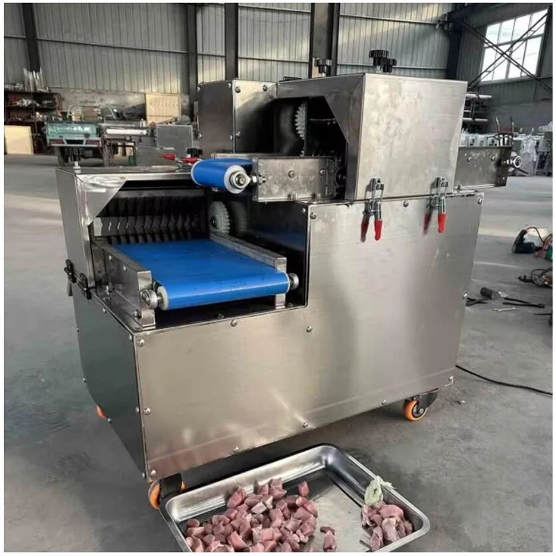 

Automatic Meat Strips Slicing Cutting Machine Beef Pork Meat Chicken Breast Fresh Meat Dicer Automatic Dicing Machine