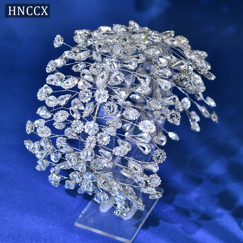 HNCCX Wedding Hair Accessories Shiny Bride Wedding Rhinestone Headbands Princess Crown Queen Ornaments Bridal Headwear CP388