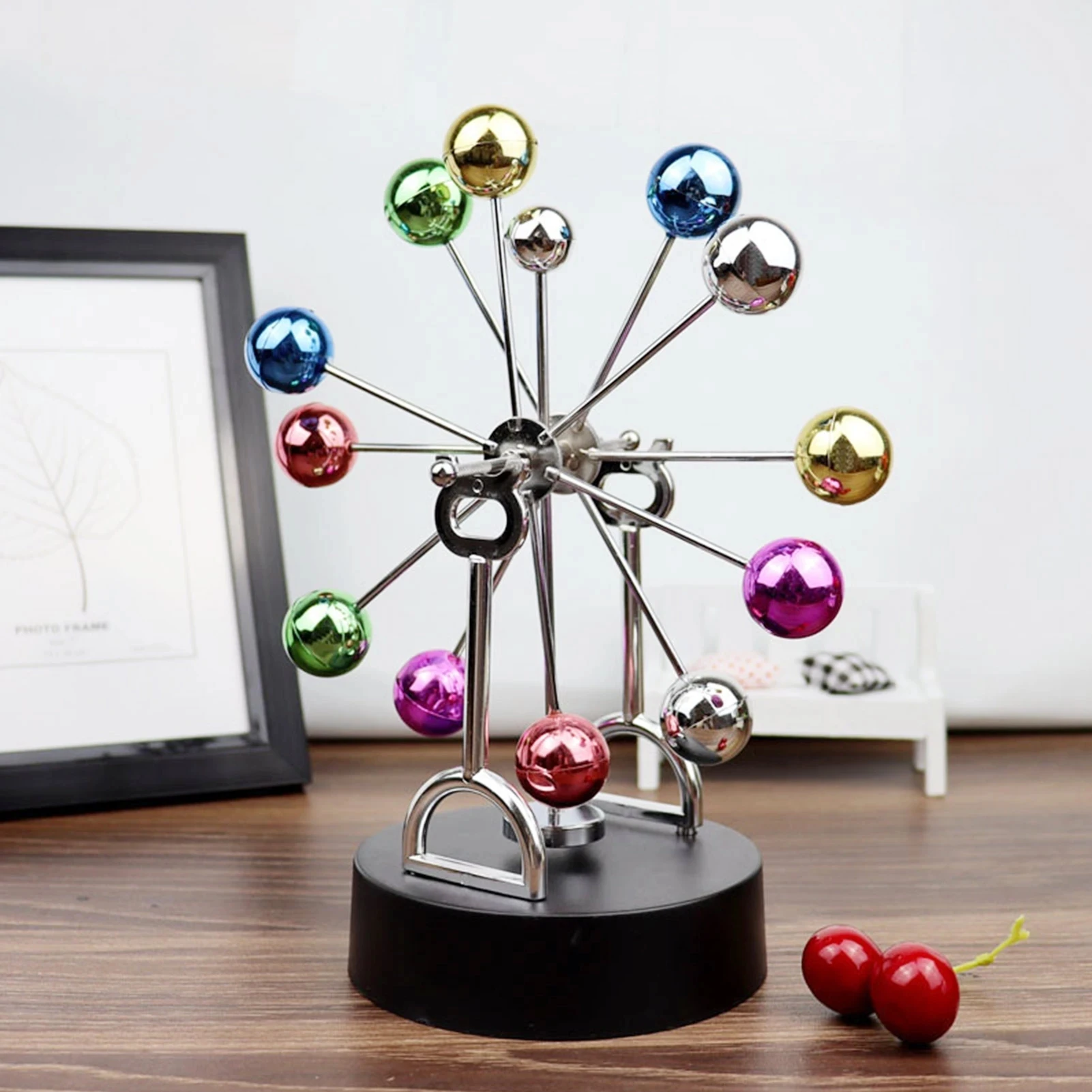 Creative Rotating Ferris Wheel Perpetual Motion Apparatus Simple Newton Pendulum Ball Physical Magnetic Balance Wobbler Gifts