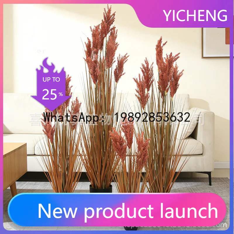 

Xl wedding artificial grass sorghum grass indoor decoration fake flower reed grass floor standing green plant