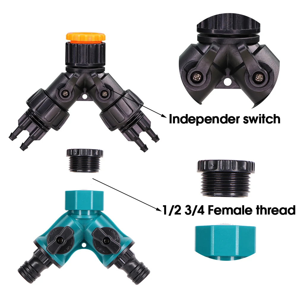Nawadnianie ogrodu złącze 2 sposób w czterech kierunkach separator 1/2 \