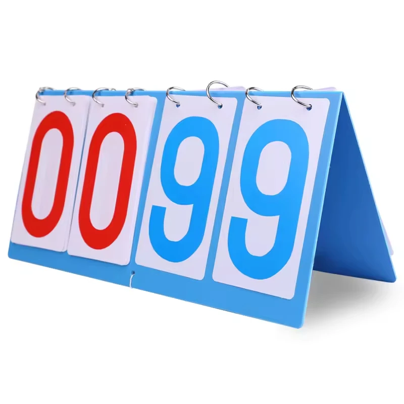 

Football Scoreboard 2-Digit 3-Digit 4-Digit Score Flipper, Table Tennis Score Flip Board, Basketball Score Keeper, Plastic Score