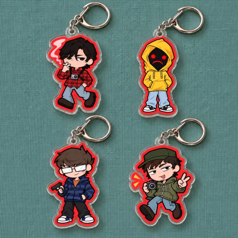 Pour Marble Hornets, nouvelle série télévisée en ligne, accessoires originaux : porte-clés en acrylique, accessoires pour sac à dos, joli ornement, cadeaux pour les fans.