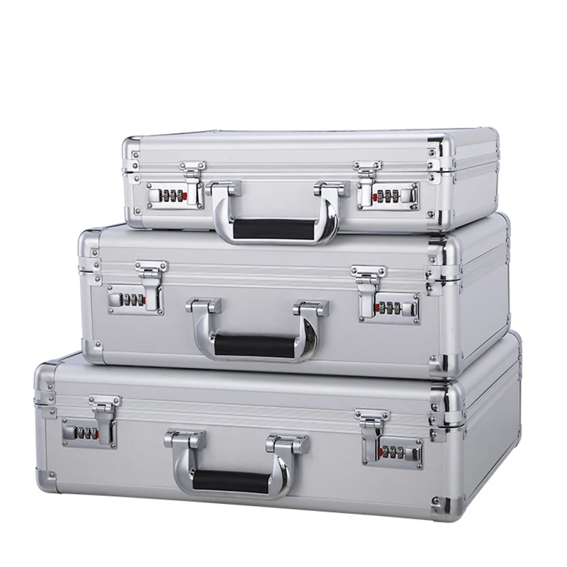 Aluminum Tool Case Suitcase Digital Lens Moistureproof Box Impact Resistant Toolbox Equipment SLR Camera Box With Pre-cut Foam