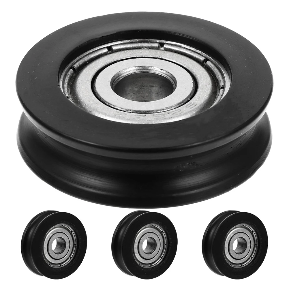 

4pcs U Groove Pulley Nylon Guide Wheel Sliding Track Bearing Door Window Roller For Wardrobe Cabinet Closet Pulleys Rolling