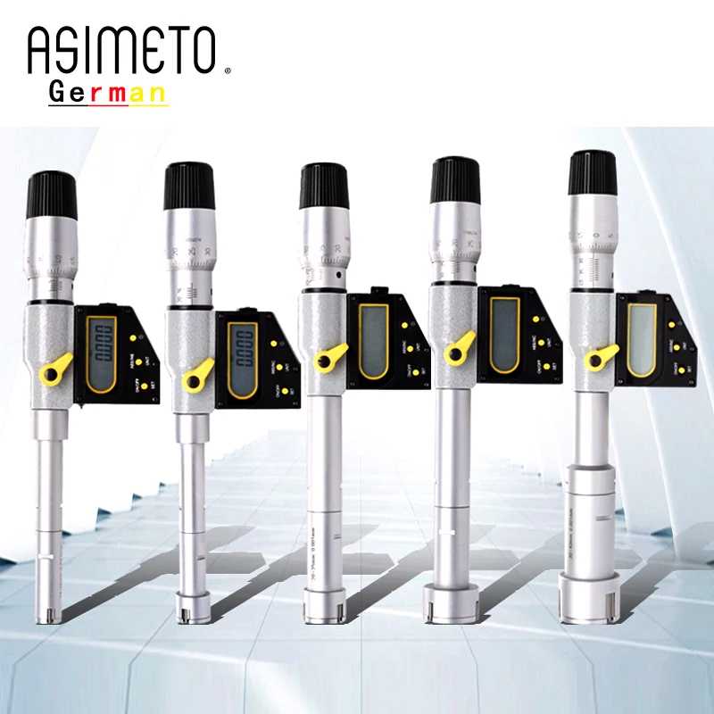 Germany ASIMETO Digital Three-jaw Inner Diameter Micrometer12-150mm Three-point Internal Measurement Aperture Hole
