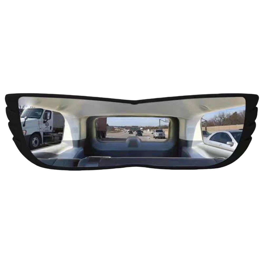 Car Rearview Mirror Enhanced Field of View Anti Glare Auxiliary Mirror HD Glass Wide Angle Mirror for SUV Van Vehicle Truck