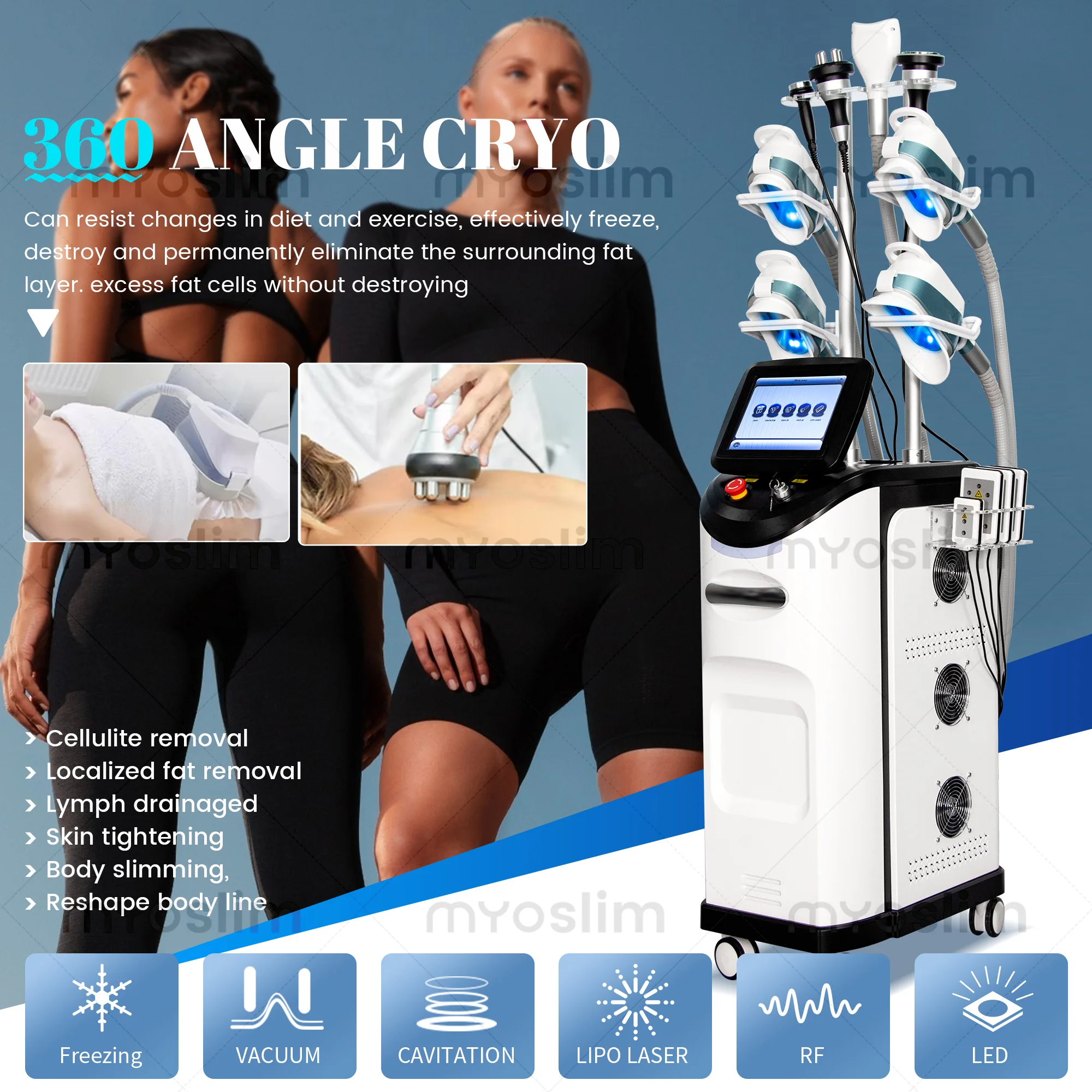 EMSzero Myoslim 360° Inner Ball Sculpt Machine 200HZ EMS Body Sculpt Vacuum Infrared Massage Fat Removal Salon Equipment