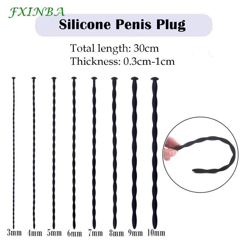 FXINBA 1/4Pcs Silicone Urethral Catheter Dilator Stimulation Sex Toys for Men Gay Sounding Penis Plug Insert Urethra Catheter