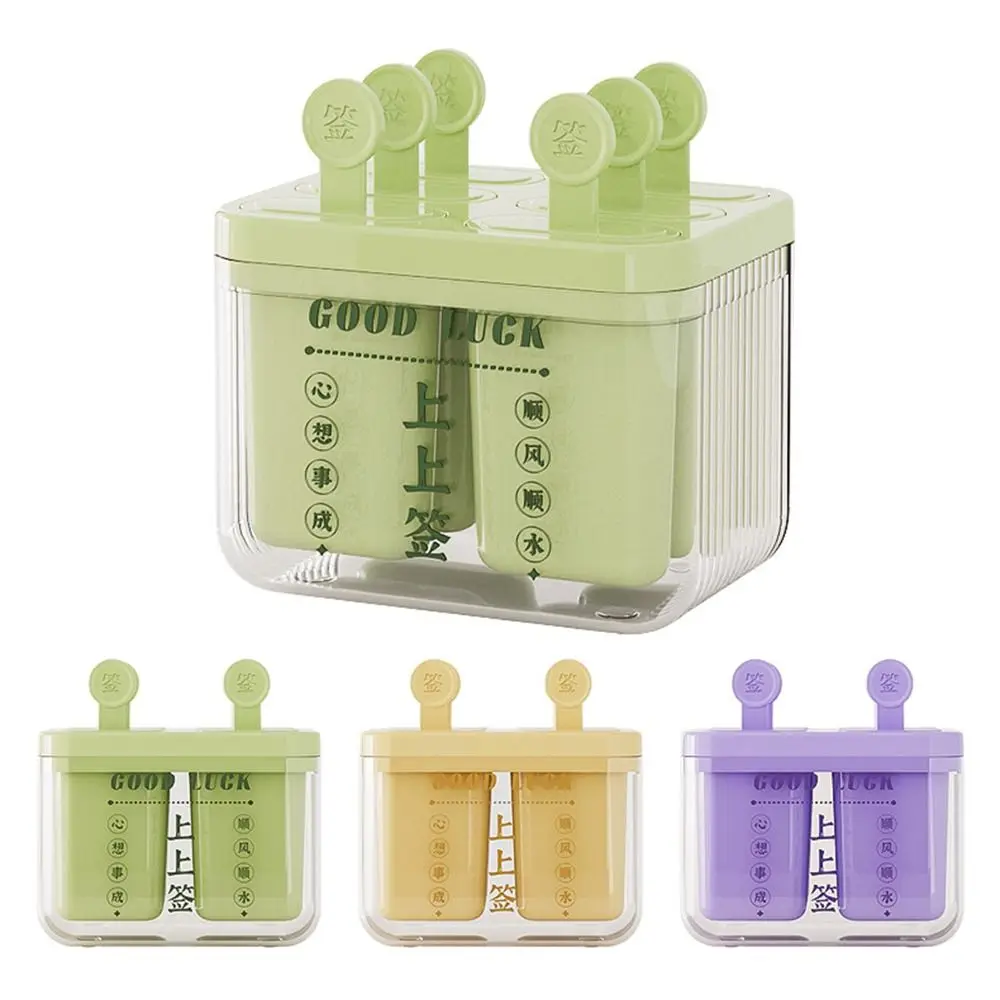 

Kitchen Accessories DIY Ice Cream Molds Easy To Demold Food-Grade 6 Popsicle Molds Set with Stick Reusable Sorbet Mold Kids