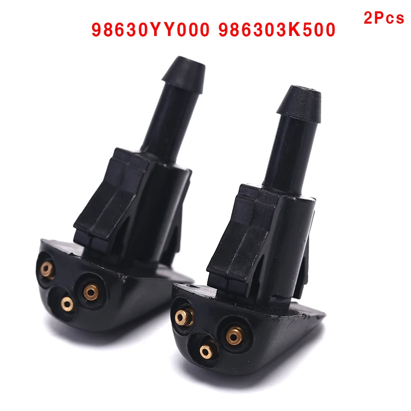 2Pcs Universal Car Windscreen Washer Wiper Blade Water Spray Jets Nozzles Mounted Onto 8mm 9mm Arm Adjusted 4 Way Upgrade