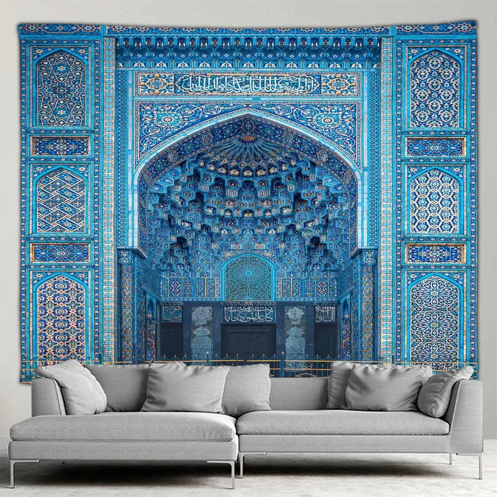 Moroccan Architectural Tapestries Vintage Islamic Geometric Pattern Wall Hanging Wall Art Decor Mural Bohemian Home Decor