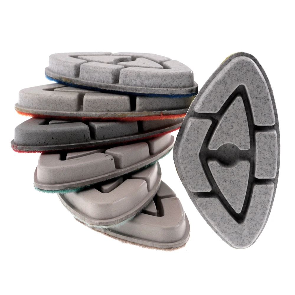 Imagem -03 - Diamante Triângulo Polimento Pads para Canto de Concreto Special-shaped Lixar Molhado Piso de Concreto e Pedra Pcs
