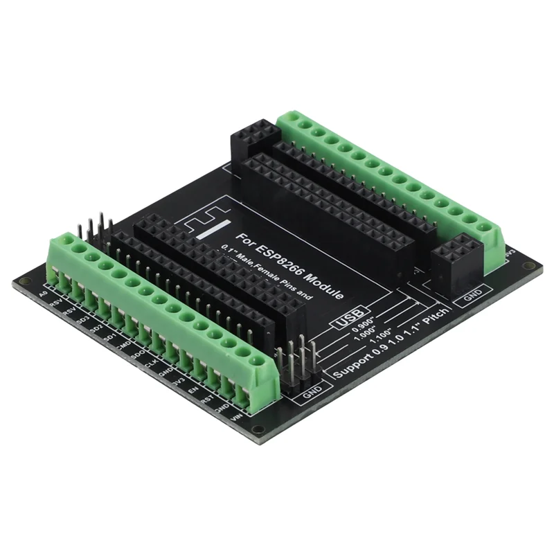 

Плата расширения ESP8266, 30 контактов, объединительная плата GPIO 1 в 3, совместимая с платой разработки ESP8266 ESP-12E Nodemcu