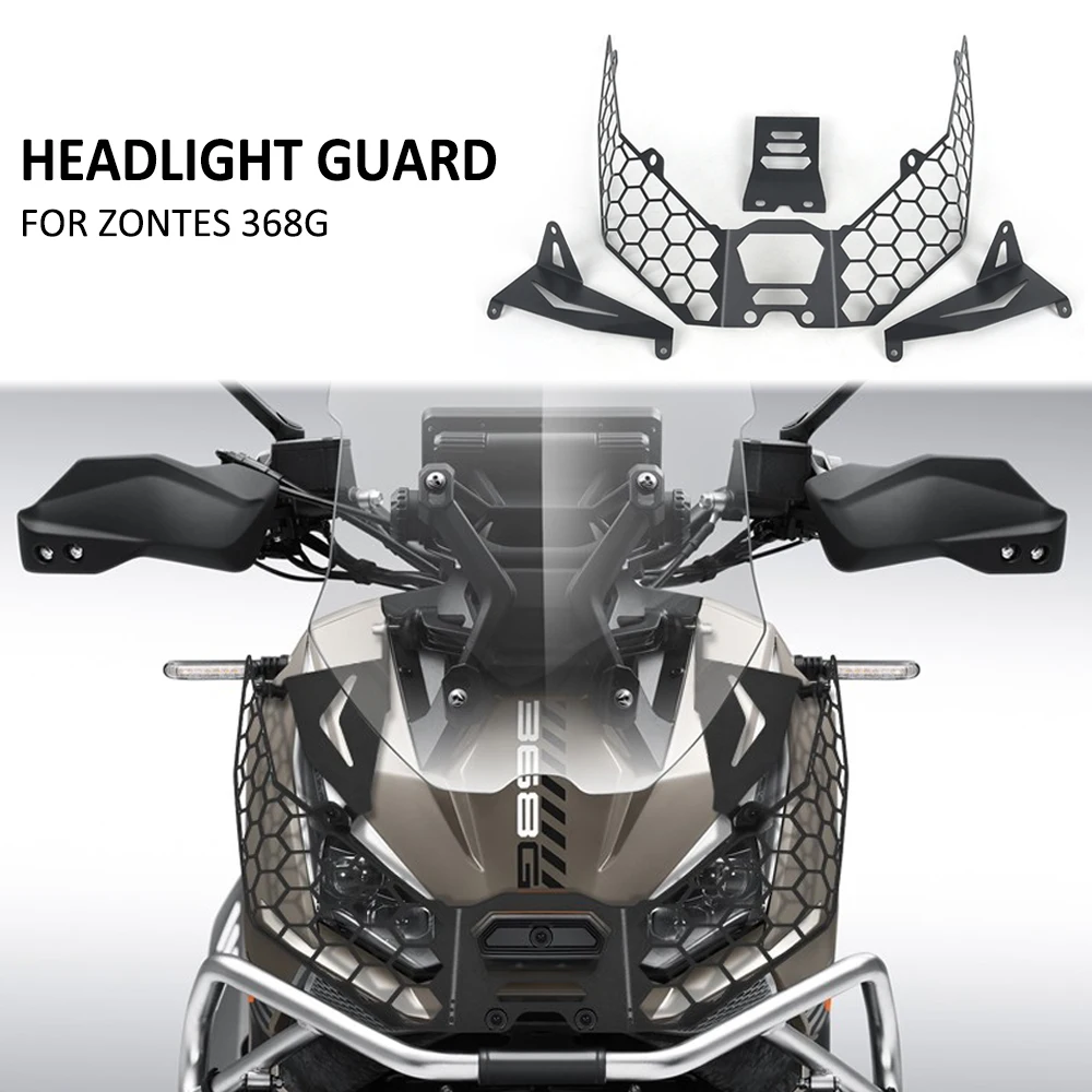 

For ZONTES 368G 368 G New Motorcycle Front Fairing Headlight Head Light Lamp Net Protection Grille Guard Cover Mesh Lampshade