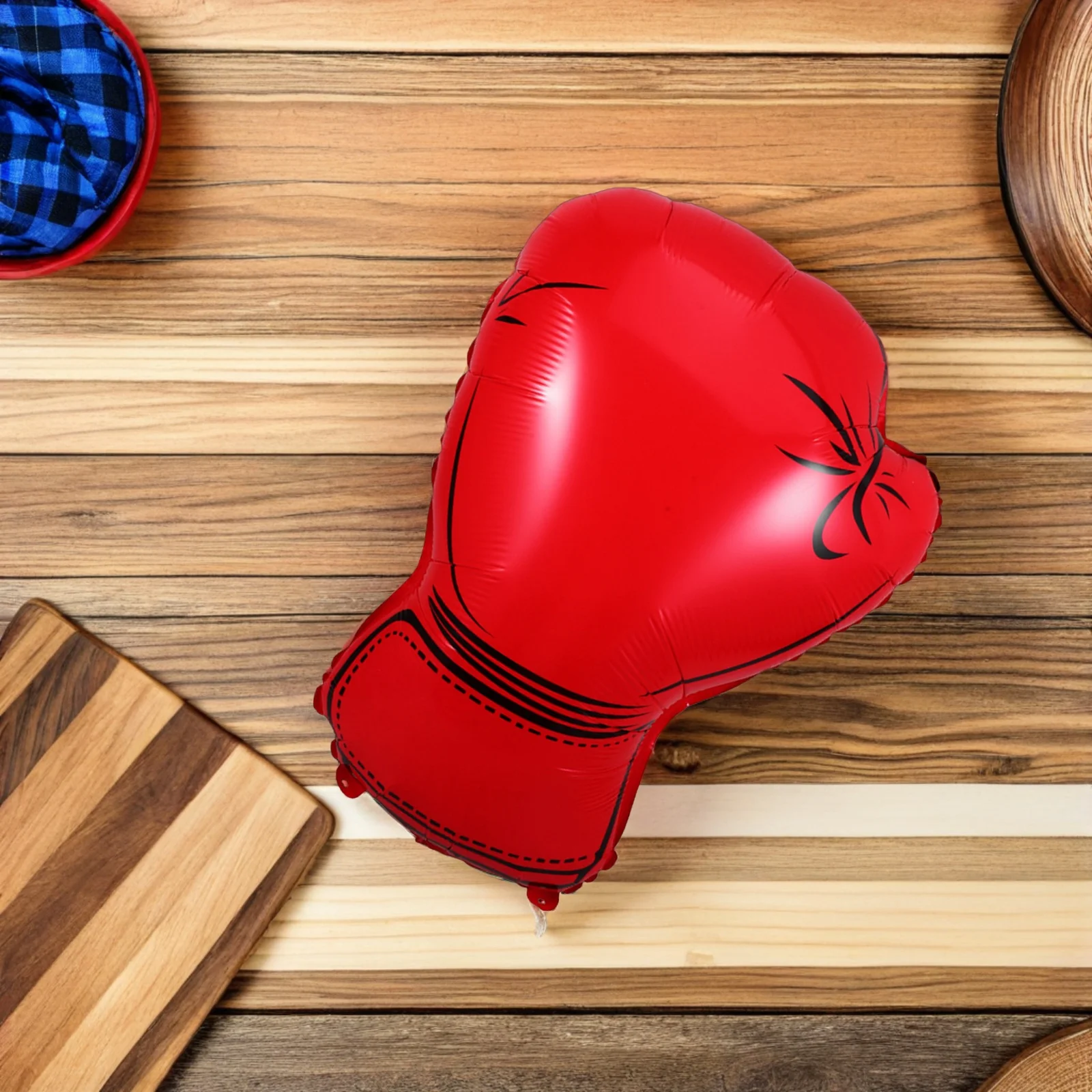 

12 Pcs Fighting Party Decoration Wrestling Favors Aluminum Foil Decorations Boxing Gloves Film Inflatables Balloons