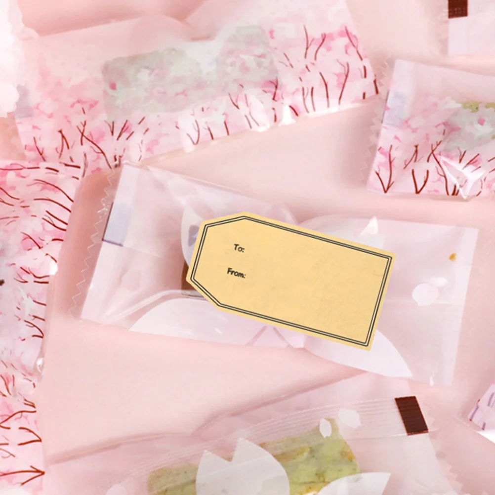 

1 рулон самоклеящихся подарочных этикеток, наклейки из крафт-бумаги, записываемые прямоугольные этикетки, сумки для конфет, печенья, уплотнительные декоративные наклейки