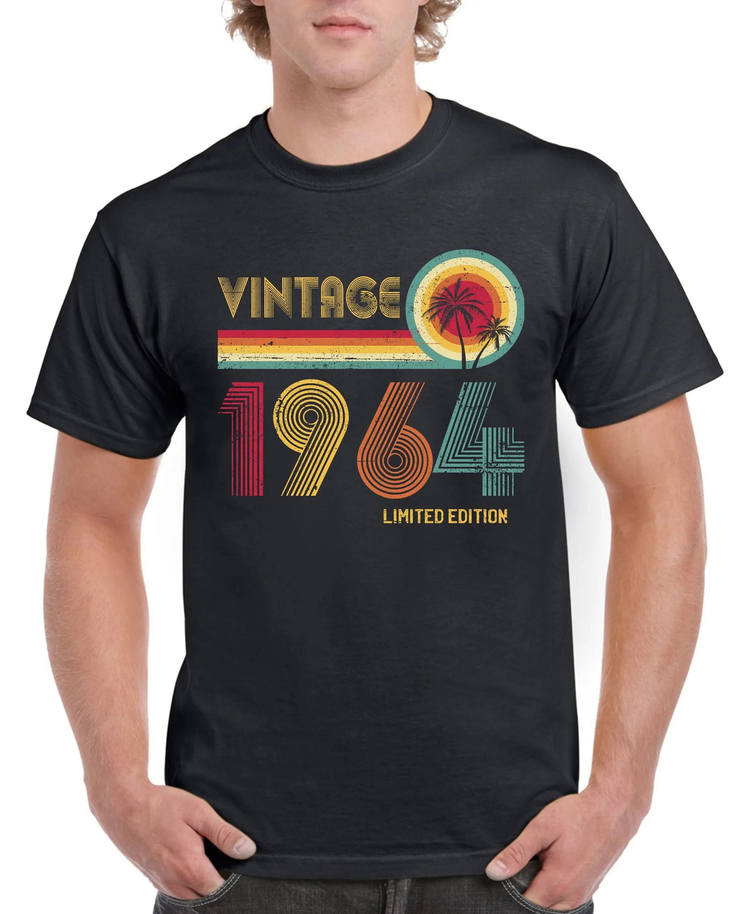 60Th Birthday T Shirt S Presents For Dad Mens Cotton Shirts Vintage 1964 Limited Edition 60 Years Old