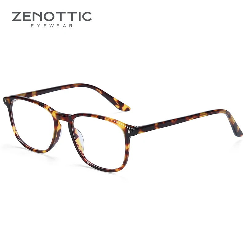 

ZENOTTIC Fashion Square Glasses Frame Ultra Light Acetate Eyeglasses for Women Men Prescription/Myopia Spectacle Frame