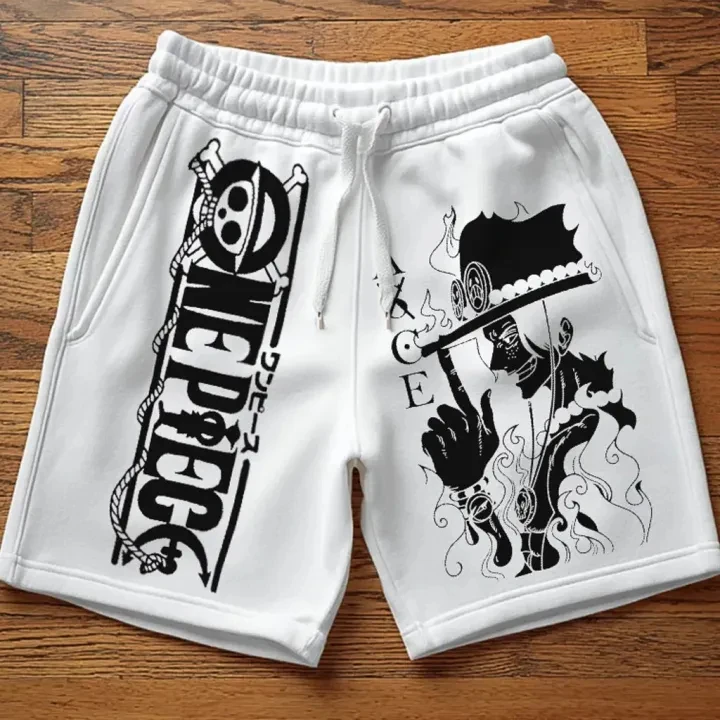 Pantalones Cortos Deportivos Transpirables con Estampado de Anime ONE PIECE 2026, Luffy y Zoro, para Hombre, Estilo Americano, Holgados, para Uso Diario, Verano