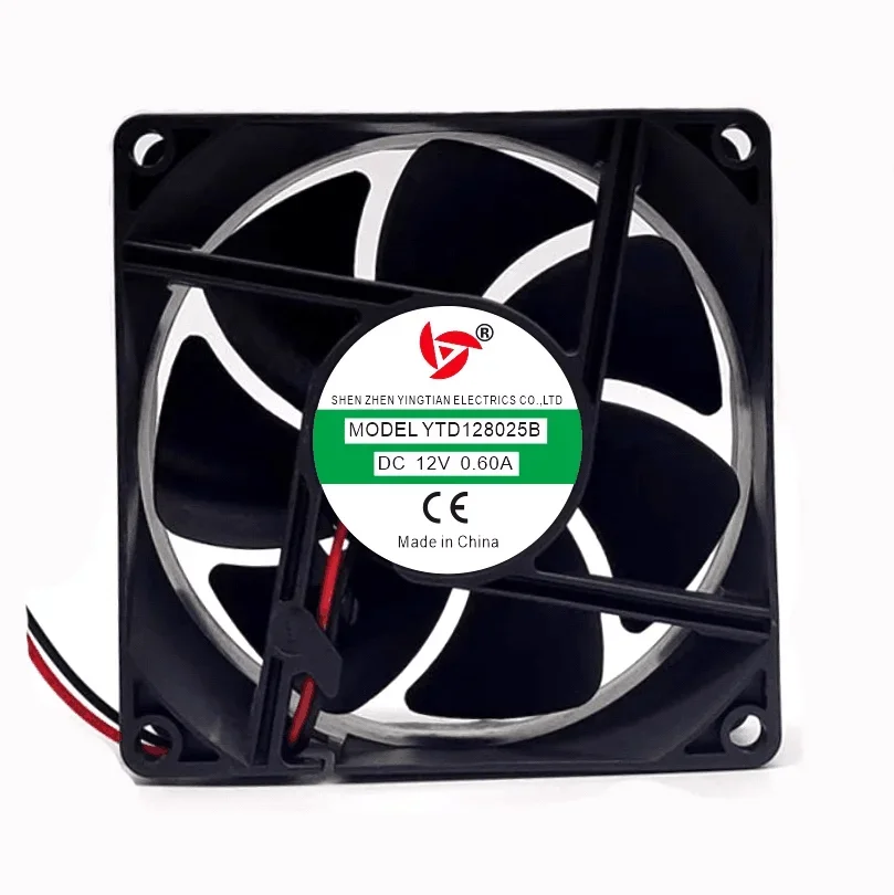New For Original YTD128025B 8025 12V 0.60A Dual Ball Variable Frequency Drive Cooling Fan
