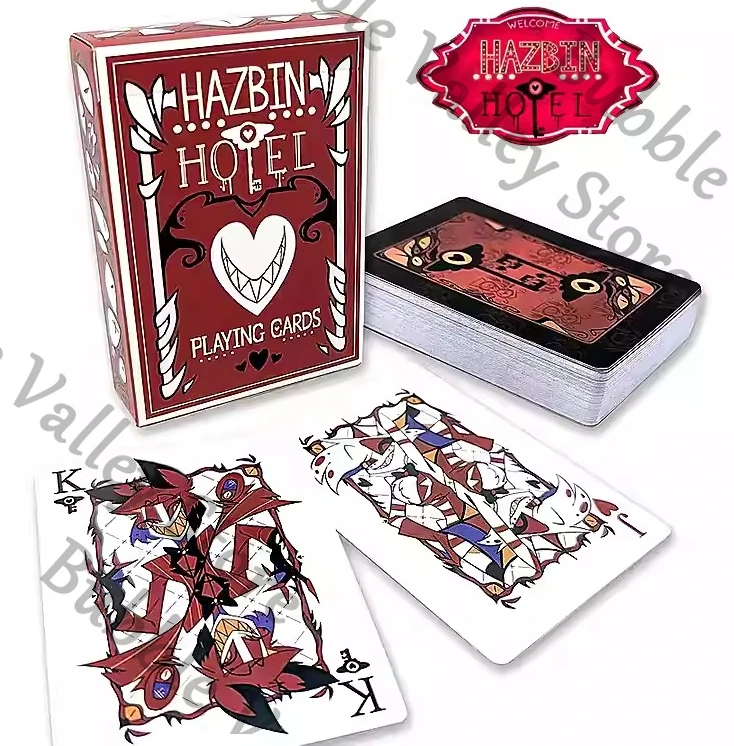 veritable-anime-hazbin-hotel-alastor-charlie-morningstar-vaggie-cosplay-cartes-a-jouer-dessin-anime-carte-presse-carte-papier-etiquette-solitaire