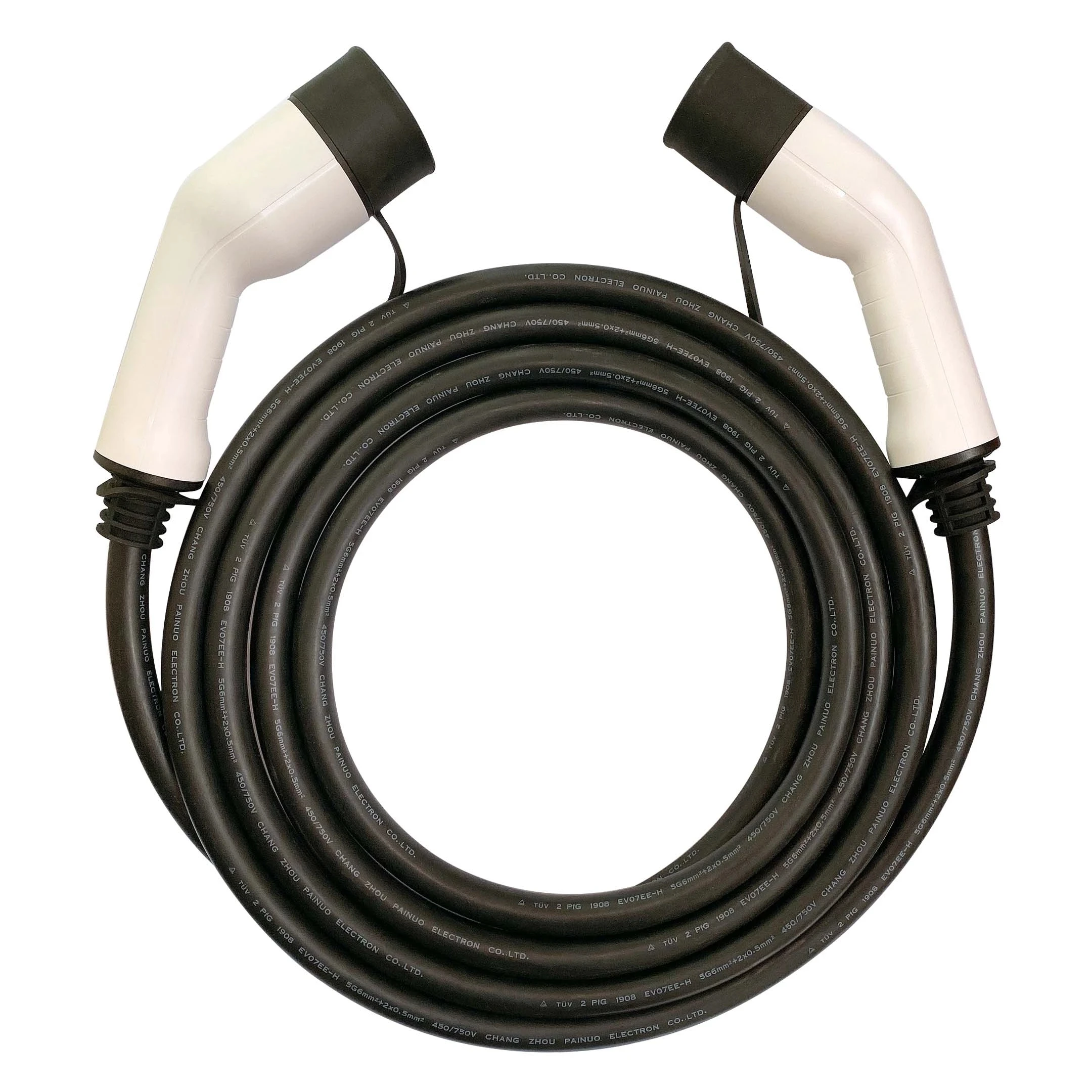 

16A-32A EV Car Charger Charging Cable 1 Phase or 3 Phase Electric Vehicle Type 2 Female to Male IEC 62196 Plug Length 5M