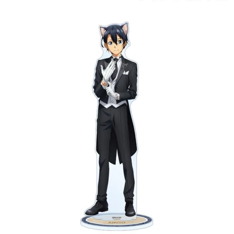 Sword Art Online 15CM Kirito Asuna Popular Anime Character Acrylic Stand Figure Cool Desk Ornament Cosplay Prop Gift Keychain