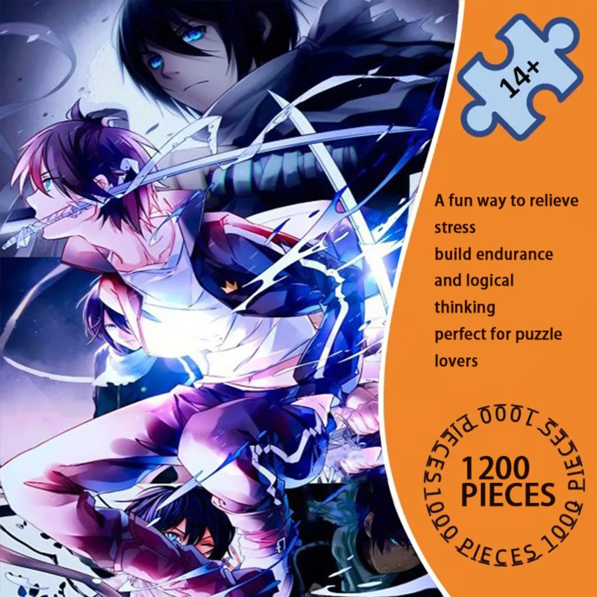 

500/1000 Pieces Jigsaw Puzzle Anime Boy Blue Eyed Swordsman Jigsaw Puzzle Educational Toy for Kids Children 's Games Gift