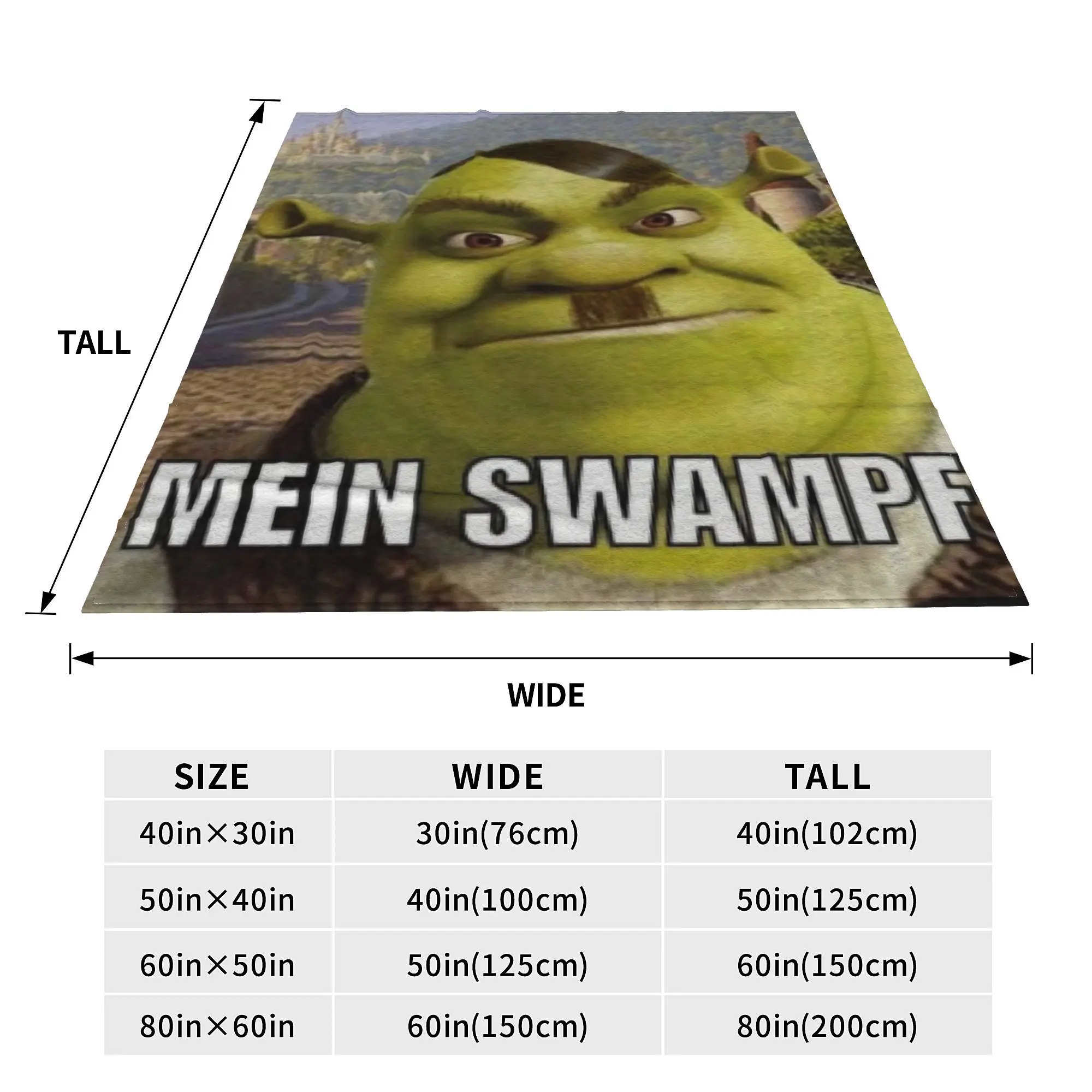 Shreks Woordspeling Grappige Memes Deken Ultrazachte dekens voor bank 50x60 Inch Meerdere maten Tapijtstuk