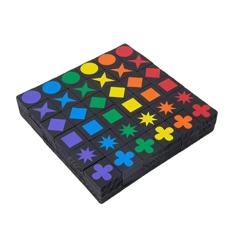 Novelty Educational Toys Qwirkle Wooden Chess Parent-child Interactive Games Toys For Kids And Adults Children Gifts Souptoys