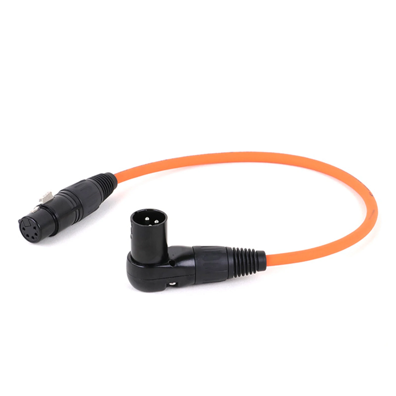 5Pin do 3Pin Adapter kabel XLR, 3-pinowy 90-stopniowy męski do 5-pinowy prosty, wyważony kolorowy przewód żeński, kabel XLR pod kątem prostym