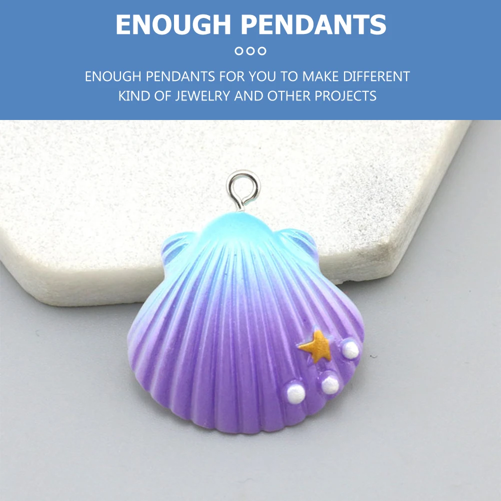 

30 шт., ювелирные изделия в форме ракушки из смолы, подвески «сделай сам», подвески для ожерелья, браслета, сережек, подарок для любителей рукоделия