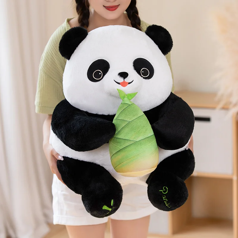 25/35/50cm carino rotondo grasso FuBao Panda peluche Kawaii farcito soffice Panda abbraccio peluche di bambù bambola cuscino morbido giocattoli per bambini regalo