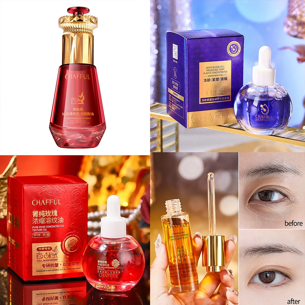 Sheep Placenta With Muscle Active Cell Oil Essence Nourishing Facial Moisturizing Elastic Firming Lifting Face Serum Skincare