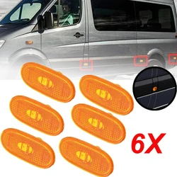 6X Car Side Marker Lamps for Mercedes-Benz Sprinter W906 2006-2018 A0038202956 Side Fender Signal Clearance Lights