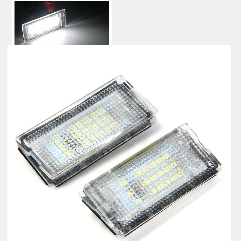 Rear 18 LED License Plate Light Tail Gate Board Panel Trunk Bumper Guard Signal Lamp Bulb For BMW 3 Series E46 4D 1998-2003