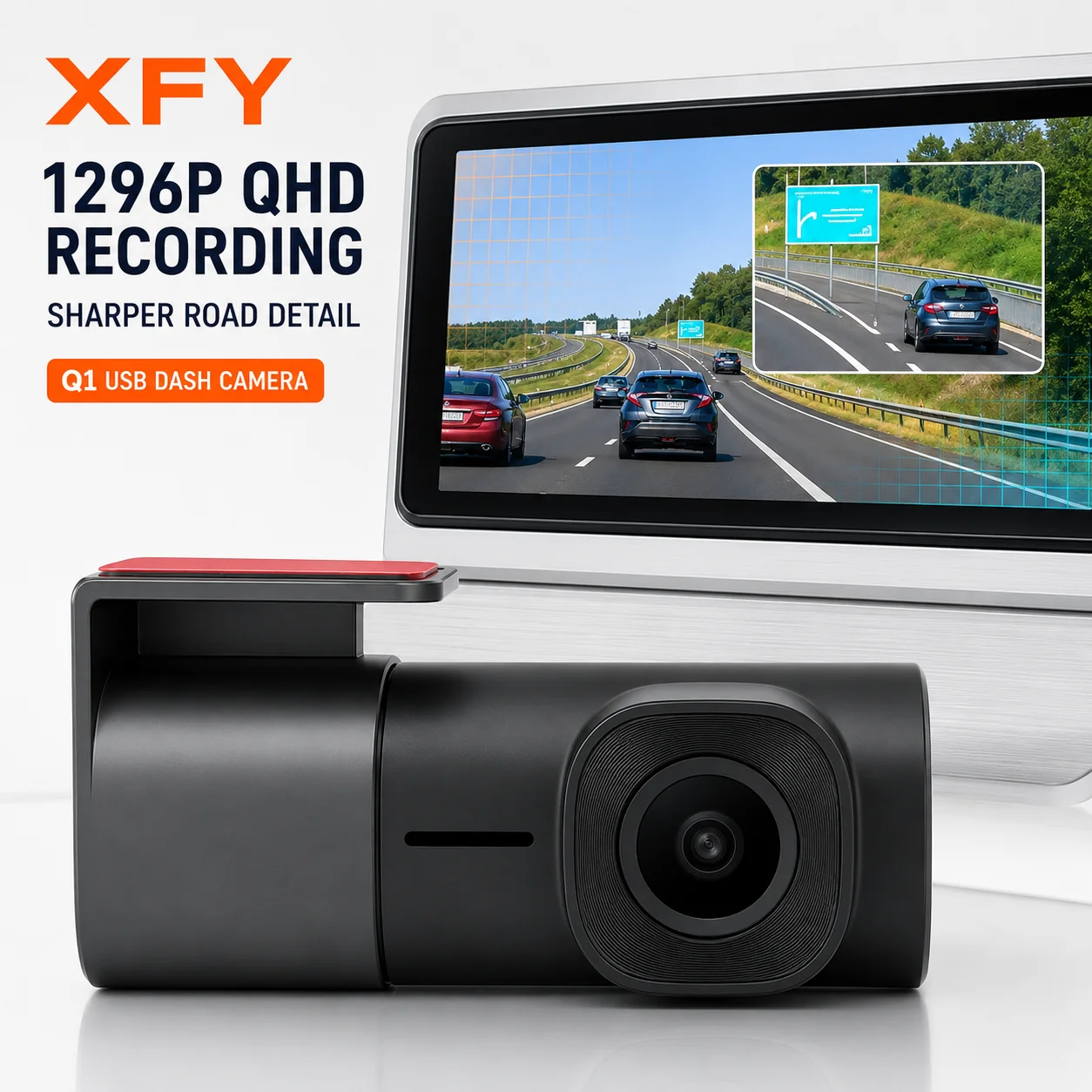 XFY 1080P Ultra HD Mini Dash Cam Camera Enhanced Night Vision WiFi Connection Easy to Install & Detach Vehicle Driving Recorder