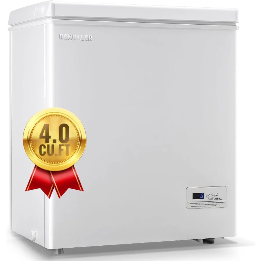 Deep Freezer with Electronic Control Freestanding Freezers with 2 Removable Stainless Steel Baskets Mini Freezer Top Open Door