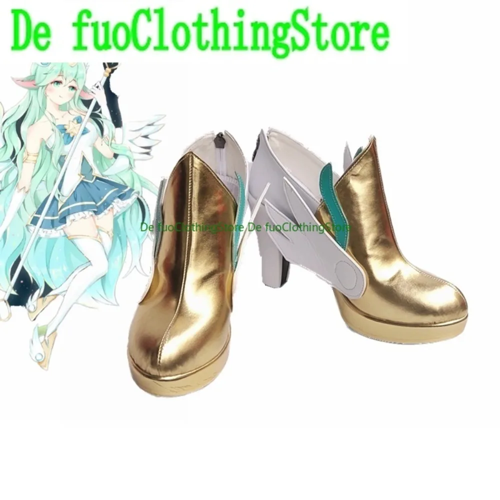 

DefuoClothing Store New Skin Magical Girl Star Guardian Soraka Role Playing Shoes Props Boots Halloween Party Cosplay Shoes