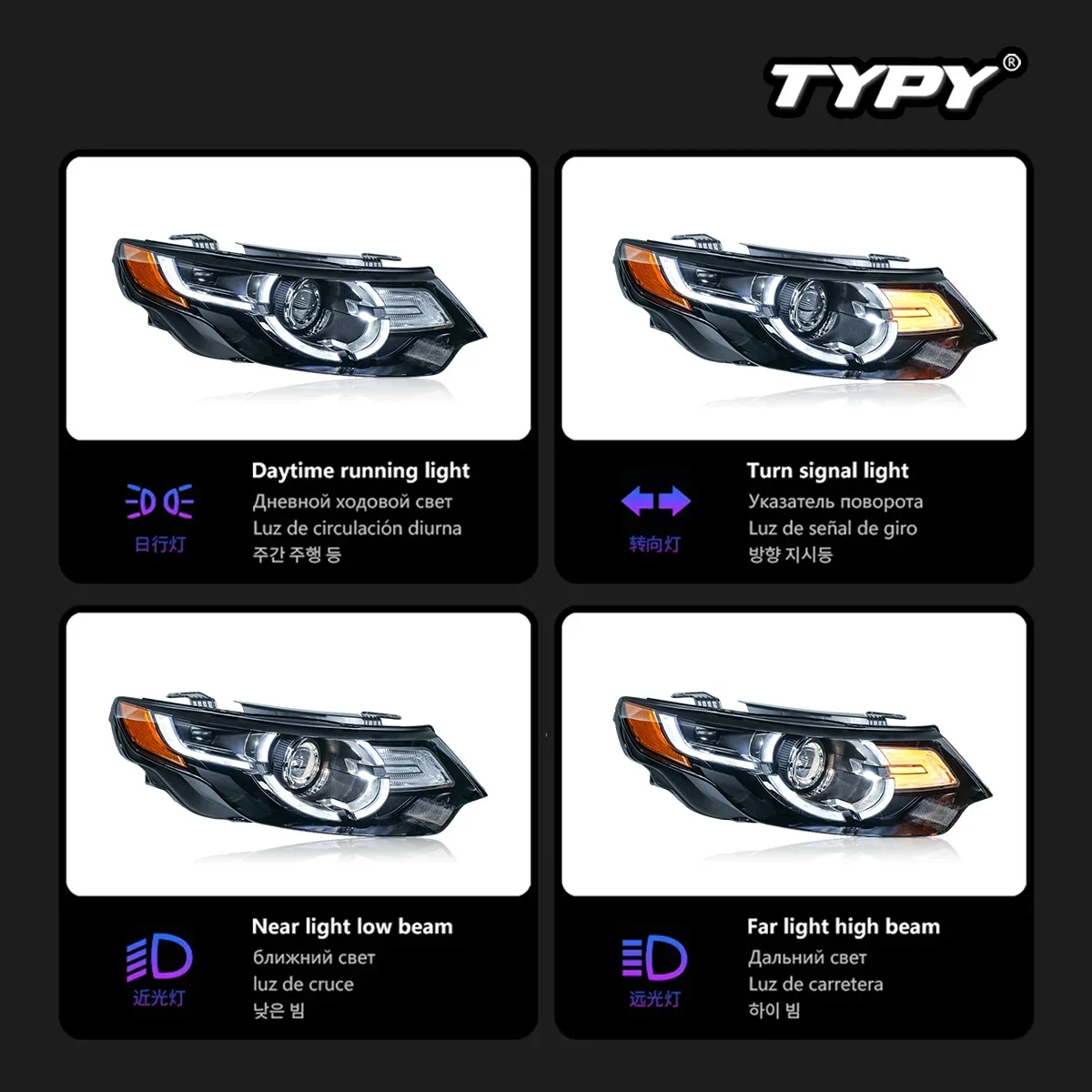 

Автомобильный свет для Discovery Sport 2016-2018, светодиодные фары для проектора, дневные ходовые огни, автомобильные аксессуары