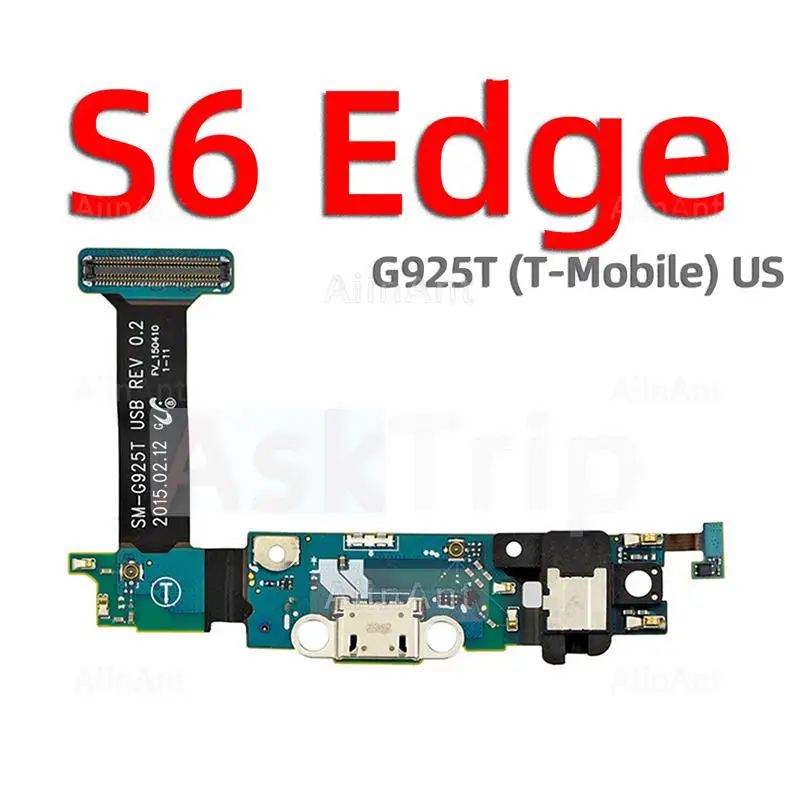 Bottom Dock USB Charger Mic Board Charging Connector Port Flex Cable For Samsung Galaxy S6 S7 Edge G920L G925L G930L G935L image 2