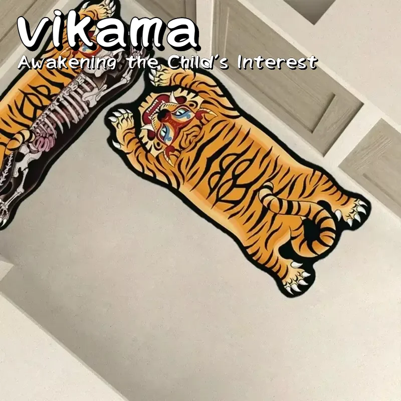 VIKAMA Tiger Diatomite Kitchen Carpet Thickened Oil-resistant Dirty-drying Floor Mats Bathroom Balcony Entrance Non-slip Mats