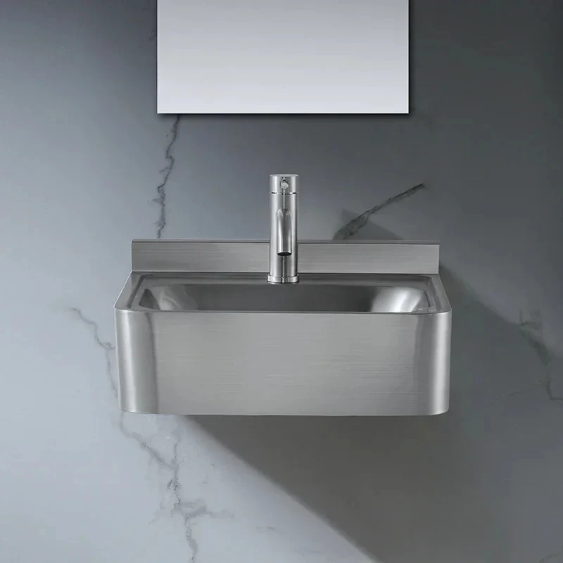 

Stainless Steel Bathroom Sinks Wall-mounted Bathroom Accessories Balcony Outdoor Washstand Integrated Basin Kitchen Washing Sink