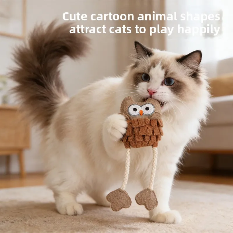 

Cat Toys with Catnip, 9 Color Cute Animal Shapes for Kittens, Chew Proof Soft Plush Teething Biting Fun Interactive Toys