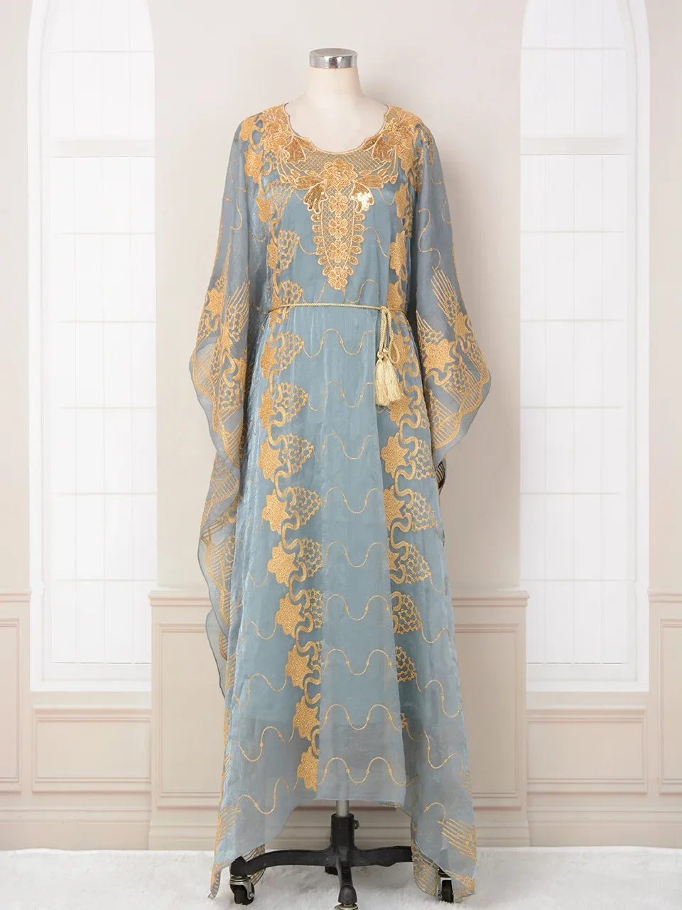 Robe musulmane douce et élégante, robes de soirée avec perles brodées, robe trempée deux pièces, mode tempérament, nouveau, 2024